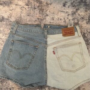 Double Denim Levi Shorts
